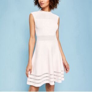 Ted Baker London Cream Sleeveless Fit-and-Flare Dress